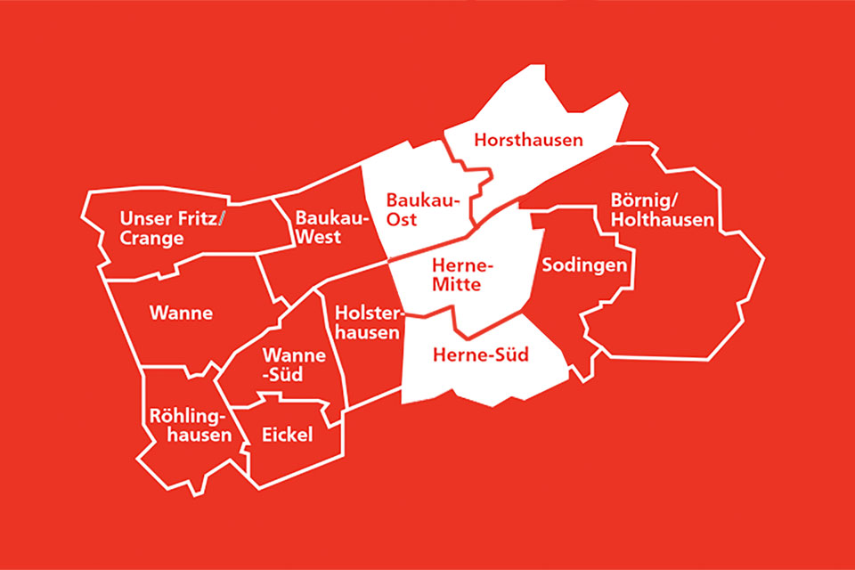Fernwärme-ausbaugebiet in Herne